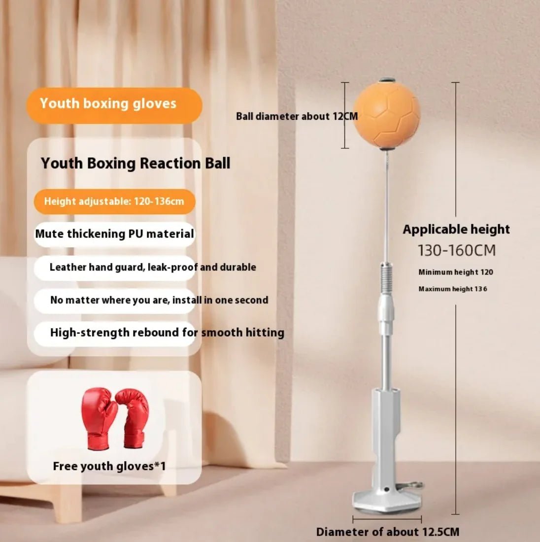 Vertical Boxing Reaction Ball - Supreme Trendz