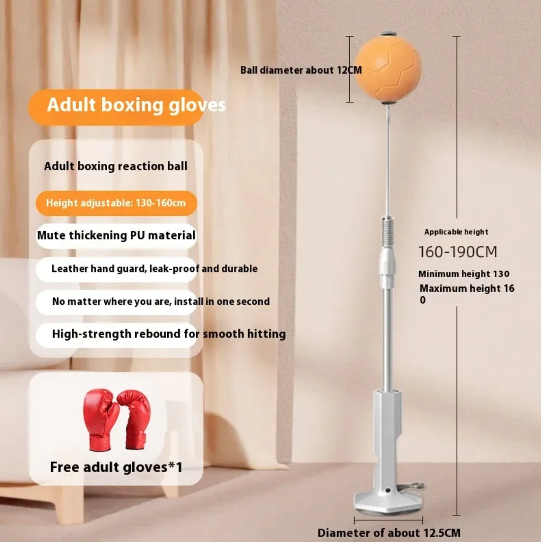 Vertical Boxing Reaction Ball - Supreme Trendz